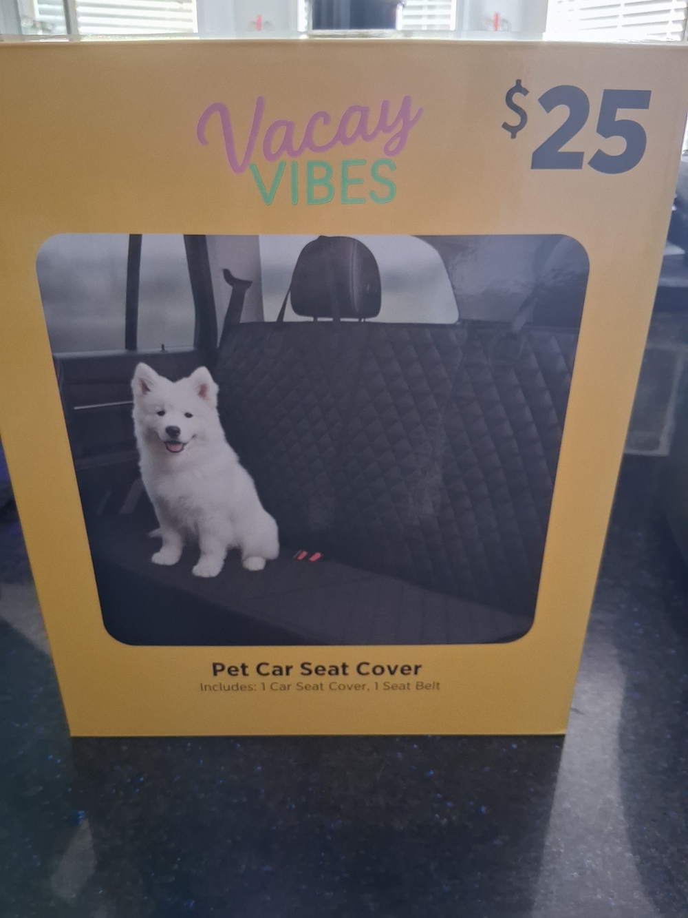 Black Pet Car Seat Cover - Protects Rear Seats